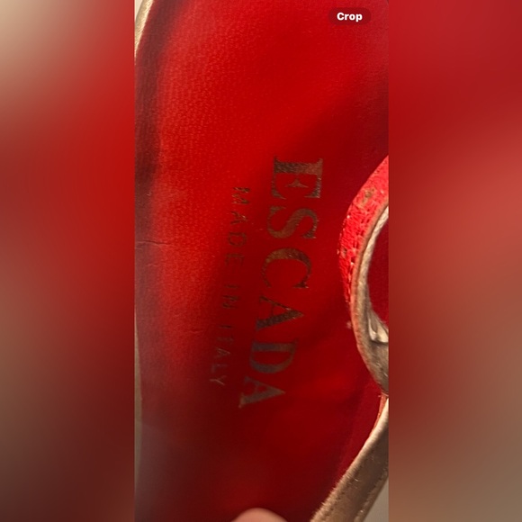 Escada Made in Italy Vintage Slingbacks in Red and Tan!! - Picture 14 of 15